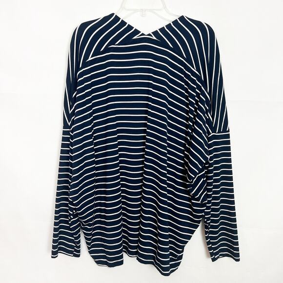 NWT Grace Striped V-Neck Dolman Sleeve Top Size Large - Picture 6 of 10